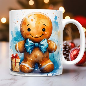 Gingerbread Man Christmas Mug for Kids or Adults - Large Ceramic Coffe –  Shop Club Libby Lu