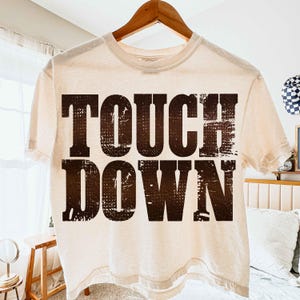 Retro Football Touchdown Png, Game Day Football Png, Preppy Football Png Shirt, Fall Football Png, Football Mama Png, Football Sublimation image 2