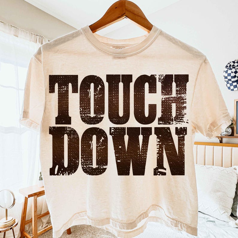 Retro Football Touchdown Png, Game Day Football Png, Preppy Football Png Shirt, Fall Football Png, Football Mama Png, Football Sublimation image 2