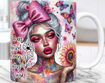 Daily Affirmations Mug Wrap Sublimation Mug Design Templates PNG, Motivational 11oz & 15oz Snarky Funny Mug PNG, Digital Download