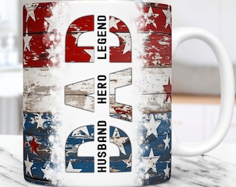 Papa Becher wickeln, Vatertag Becher wickeln Sublimationsdesigns PNG, 11 Unze und 15 Unze Becher Vorlage, Becher wickeln für Männer, digitaler Download