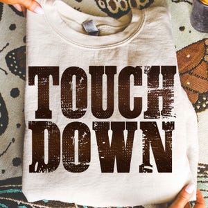 Retro Football Touchdown Png, Game Day Football Png, Preppy Football Png Shirt, Fall Football Png, Football Mama Png, Football Sublimation image 1