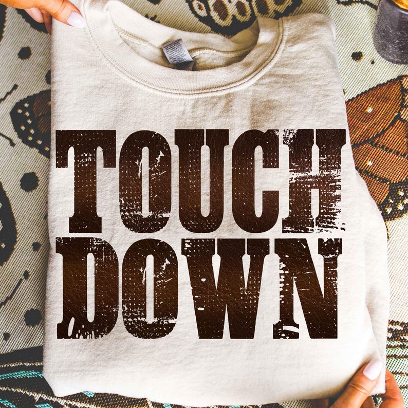 Retro Football Touchdown Png, Game Day Football Png, Preppy Football Png Shirt, Fall Football Png, Football Mama Png, Football Sublimation image 1