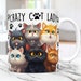 Cat Mug Wrap Cat Lovers Mug Wrap Sublimation Design PNG Funny Cat Mug PNG Press Design, Chats 11oz & 15oz Coffee Cup Template