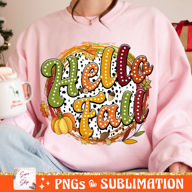Retro Fall Png, Hello Fall PNG, Autumn Design Png, Fall Shirt Png ...