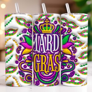 mardi gras straw topper