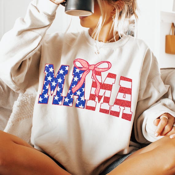 American Mama PNG, 4th of July Mom Png, Fourth of July Png, USA Flag Png, Retro American Independence, Patriotic PNG, 4th of July Mama png