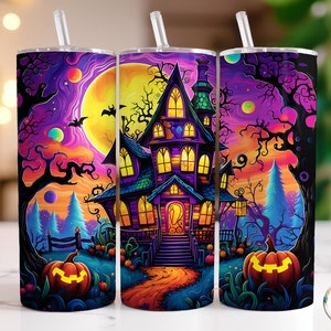 Cute Halloween Tumbler Wrap, Spooky Vibes Sublimation Design PNG, 20oz Skinny Tapered and Straight Ghost Halloween Tumbler Wrap for Kids