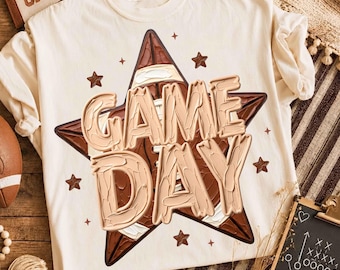 Football Game Day PNG, Preppy Football Design,  Fall Season Sports Sublimation Design, Coquette Bow Sublimation