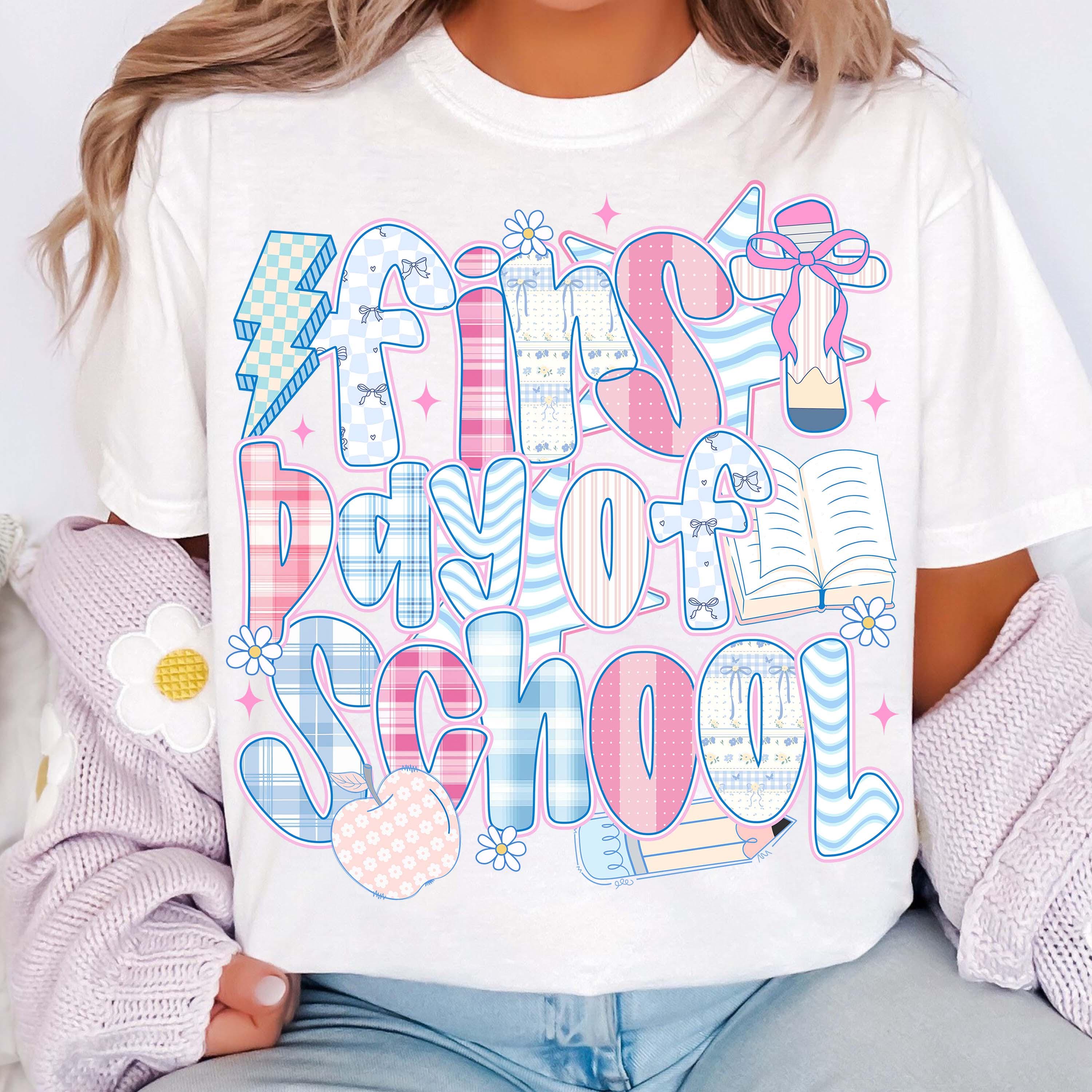 First Day of School PNG Preppy, Back To School Png, First Day of School Shirt Png Design, Kids First Day of School Gift for Teacher Png