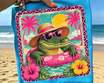 Preppy Summer PNG Alligator Summer PNG Girly Beach Tee Retro Later Alligator Png Shirt Design Cute Crocodile Summer Graphic Summer Vibes