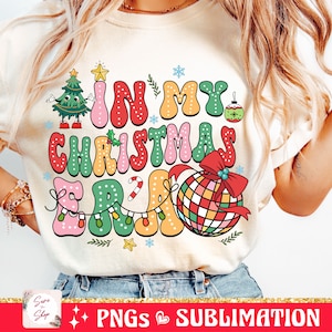 In My Christmas Era png, retro kerst png, kerstshirt sublimatie ontwerpen, kerst png, vrolijk kerstfeest, vintage kerst png