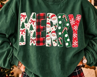 Merry Christmas Polka Dots PNG, Retro Christmas Shirt Png, Santa png, Christmas Holiday Png, Xmas Sublimation Design, Aesthetic, Distressed