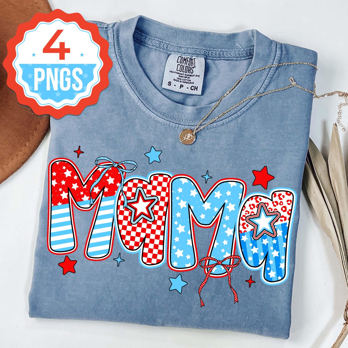 4th of July Mama Png, American Mama Checkered Png, 4th of July Png ...