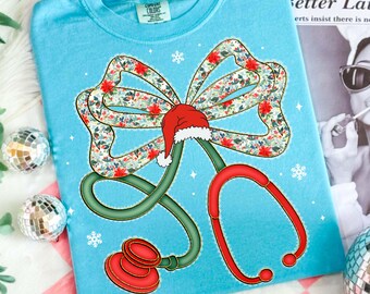 Stethoscope Christmas Nurse Png, Christmas Nurse Shirt Png Design, Nurse Christmas Png, Nurse Life Png, Nurse Sublimation Xmas Png, Holiday