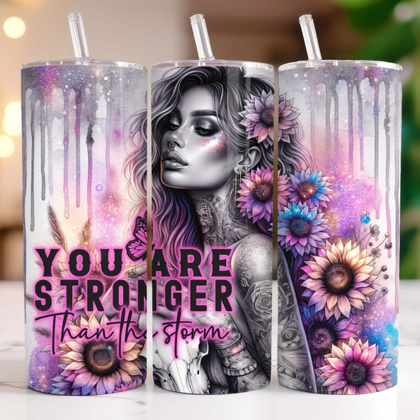 Western Sunflower Self Love Daily Affirmations Funny Snarky 20oz Tumbler Wrap Sublimation Design Templates PNG, Digital Download