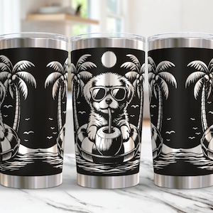 Dog Tumbler Wrap Laser File Svg Pet 20oz Laser Engraved Tumbler Wrap Summer Vibes 20 oz Tumbler Laser File Design Laser Engraving Svg