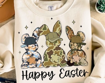 Happy Easter PNG, Camo Easter Bunny Png, Egg Hunter Bunny Png, Boy Bunny With Backwards Cap Png, Boy Camo Easter Png, Kids Easter Doodle