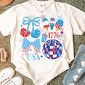 America Preppy Coquette USA Png, 4th of July Png, Girly Memorial Day PNG, Vintage Usa Png, Retro Independence Day png, Patriotic Shirt Png