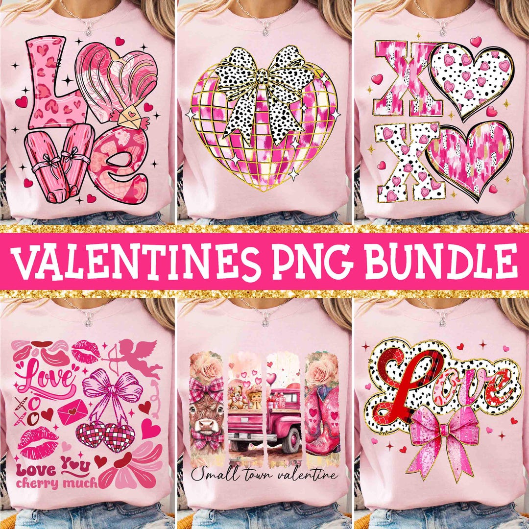 Valentines Day PNG Bundle, Valentines Bundle Png, XOXO Valentines Day ...