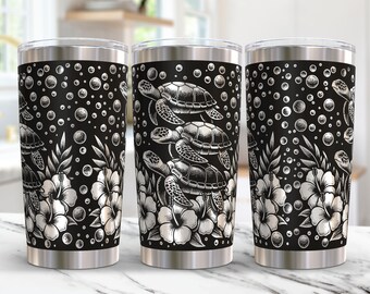 Turtles Tumbler Wrap Laser Svg 20oz Laser Engraved Baby Turtle Tumbler Wrap Laser Engraving Svg Summer 20 oz Tumbler Laser File Svg Design