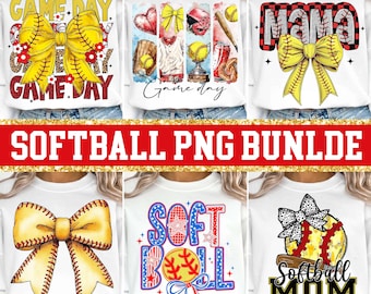 Softball Bundle PNG, Softball Mama Png, Softball Png, Softball Coquette Png, Game Day Softball Png, Checkered Softball Png, Softball Bow Png