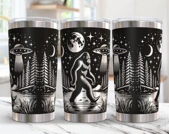Bigfoot Tumbler Wrap Laser File Svg 20oz Laser Engraved Tumbler Wrap Laser Engraving Svg Bigfoot 20 oz Tumbler Laser Svg Design