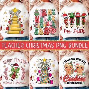 Lehrer Weihnachten Png Bundle, Weihnachtsbaum Bleistift Lehrer Png, Weihnachtsbuch Png, Kokette Lehrer Png, Lehrer Bleistift Bogen Png Designs