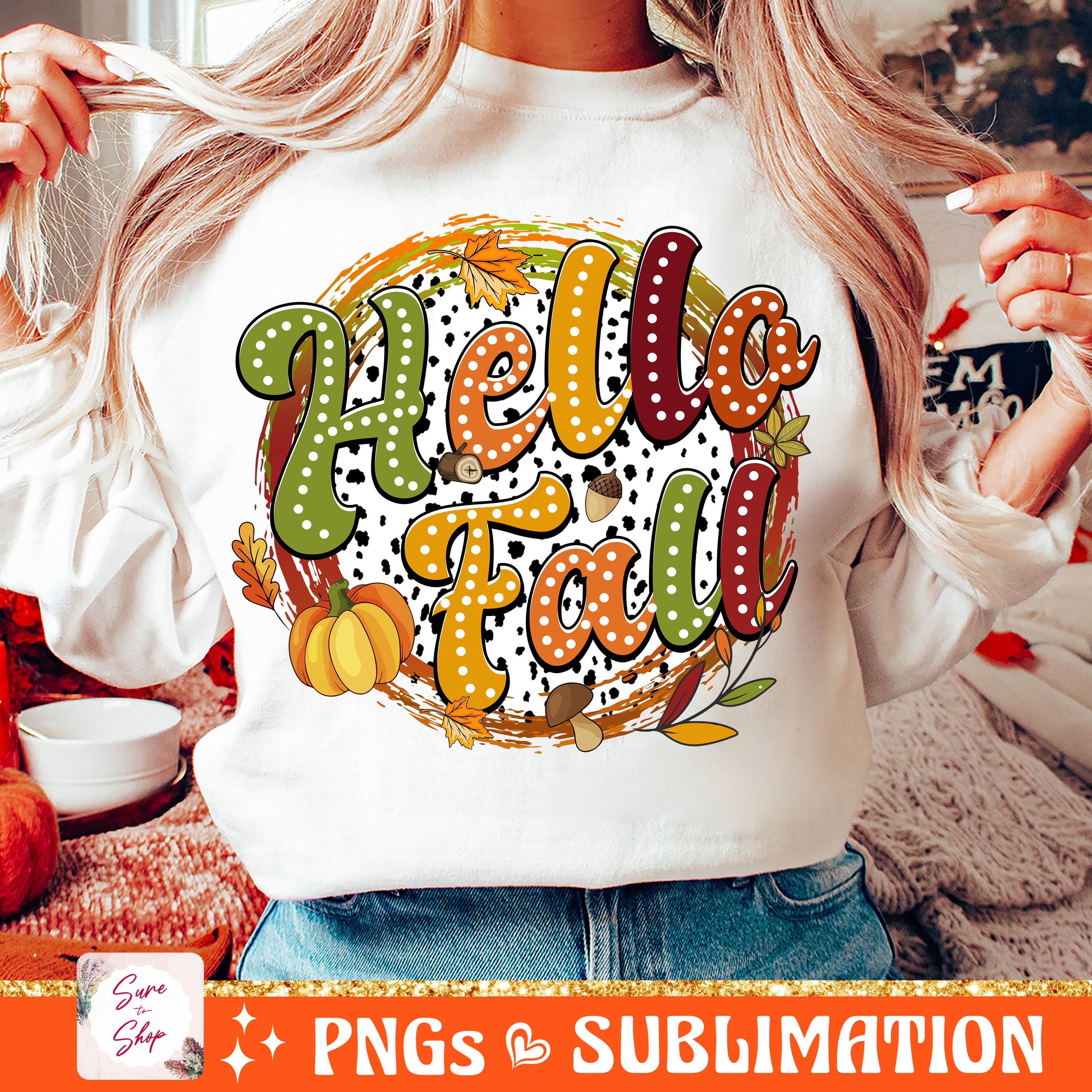 Retro Fall Png, Hello Fall PNG, Autumn Design Png, Fall Shirt Png ...