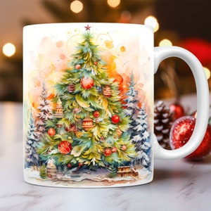 130 Cute Christmas Mug Wrap Bundle, Mug Wrap Sublimation Designs PNG ...