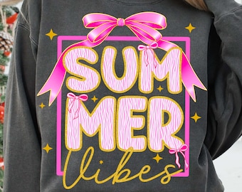 Summer Vibes PNG, Coquette Summer Png, Retro Summer PNG, Summer Shirt Design, Beach Png, Hello Summer Png Checkered, Summer Brushstroke Png