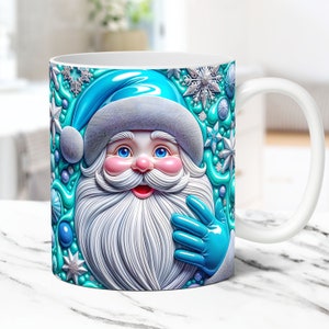3D Snowman Mug, Christmas Mug, 3D Inflated Puffy Mug Cup 1 - Inspire Uplift