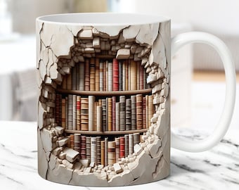 3D Book Mug