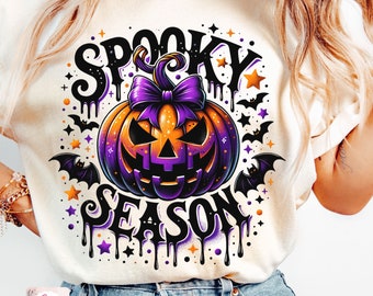 Spooky Season Png, Retro Halloween Png, Pumpkin Png, Halloween Png, Halloween Shirt Sublimation Design, Witchy Bats Png, Spooky vibes Png