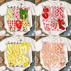Sweet Summer Time Png Bundle, Summer Strawberry Png, Summer Watermelon Png, Coquette Summer Png, Lemon Summer Png, Beach, Preppy Summer Png