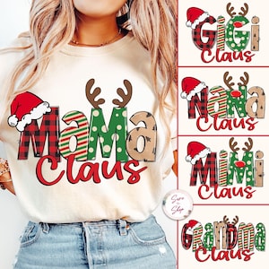 Christmas Mama Gigi Nana Claus Bundle Png, Mama Claus png, Grandma Christmas Png, Christmas Reindeer Png, Christmas Sublimation Designs