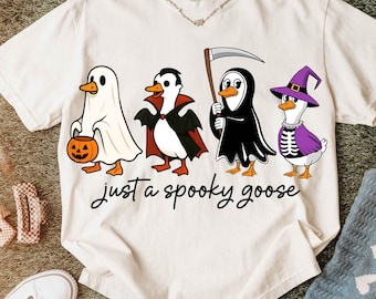 Just a Spooky Goose Png, Funny Halloween Goose Png, Cute Horror Png, Goose Halloween Costumes Sublimation Designs, Spooky Goose Png