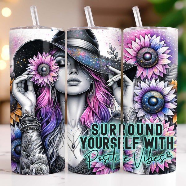 Daily affirmations 20oz Tumbler Wrap Skinny Sublimation Tumbler Design Templates, snarky funny Tumbler Png, Digital Download