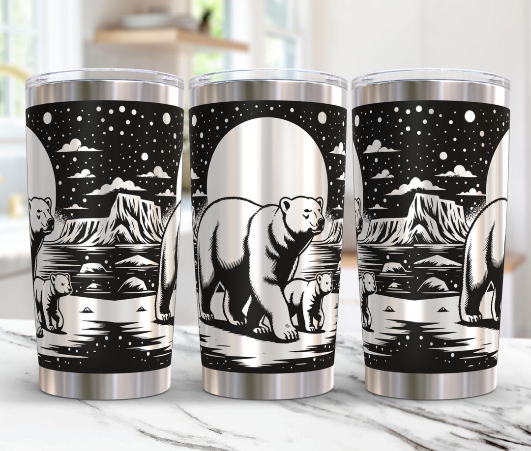 Polar Bear Tumbler Laser File Svg 20oz Laser Engraved Xmas Mom Tumbler ...