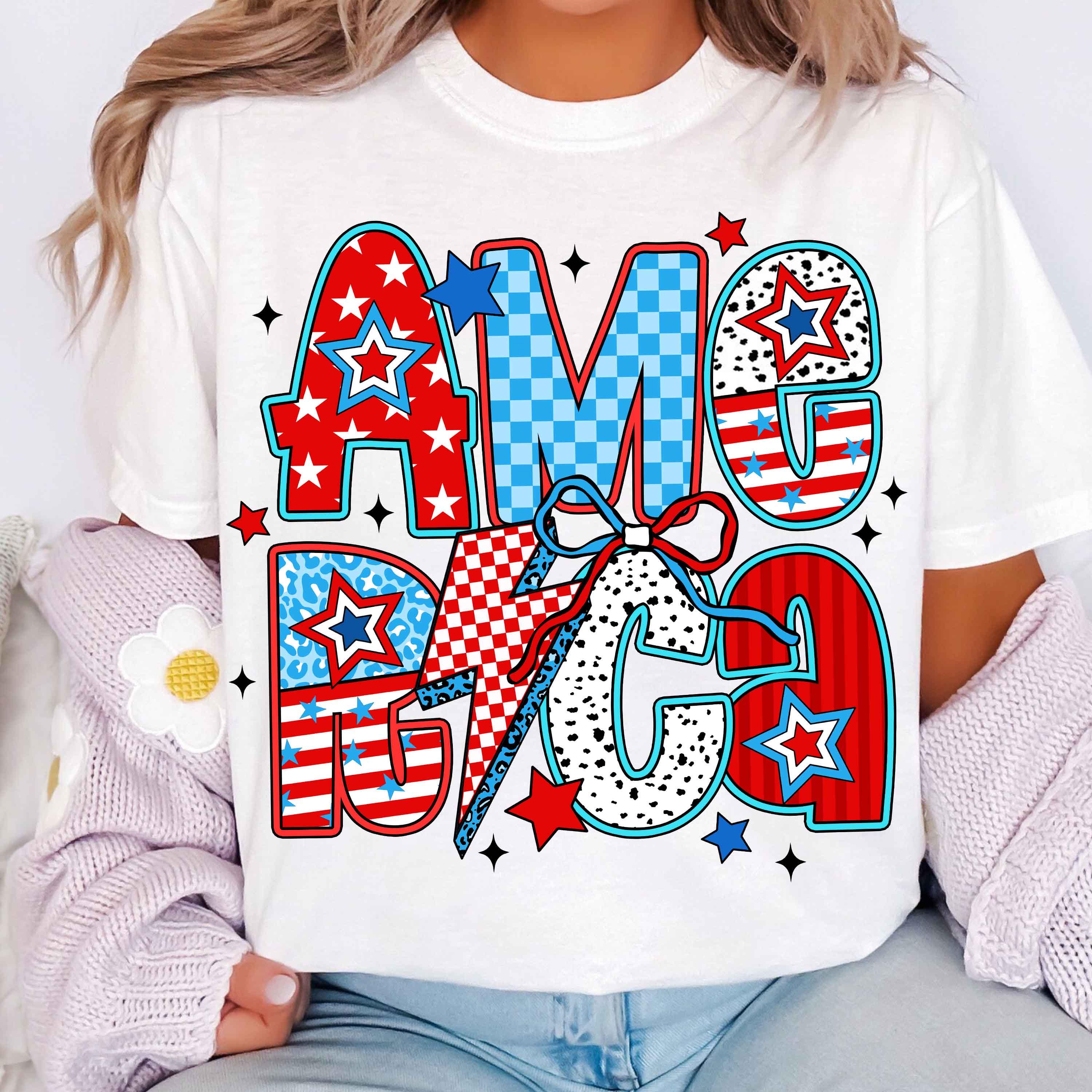 Retro America Coquette PNG, 4th of July Png, America Checkered Png ...