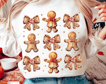 Coquette Christmas Gingerbread Png, Christmas Cake Png, Gingerbread Bow Png, Merry Christmas Png, Retro Xmas Png, Girly Christmas Png