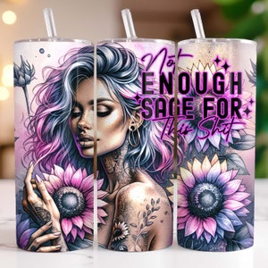 Western Sunflower Self Love Daily Affirmations Snarky 20oz Tumbler Wrap, Sublimation Design Templates PNG, Funny Tumbler Png Downloads
