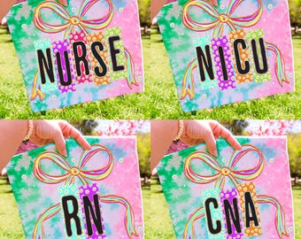 Preppy bloemen neon verpleegkundige png-bundel, verpleegkundige CNA RN Nicu png, verpleegkundige leven png, verpleegkundige shirt sublimatie, meisjesachtige verpleegkundige png, coquette verpleegkundige ontwerp