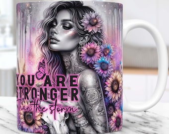 Daily Affirmations Mug Wrap Sublimation Mug Design Templates PNG, Motivational 11oz & 15oz Snarky Funny Mug PNG, Digital Download