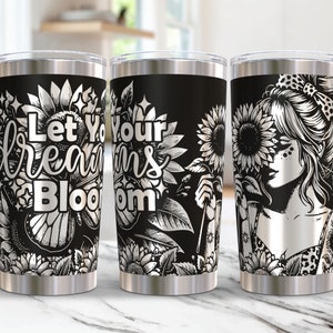 Daily Affirmations Tumbler Wrap Laser Svg, 20oz Laser Engraved Tumbler Wrap, Laser Engraving Svg, Self Love 20 oz Tumbler Laser File Design