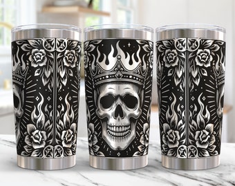 Schädel-Becher-Laser-Datei-Svg 20 Unzen Blumen gravierte Becher Laser-Datei- Schädel- Floral 20 Unze Tumbler Wrap SVG-Design-Schädel Laser-Gravur-Svg