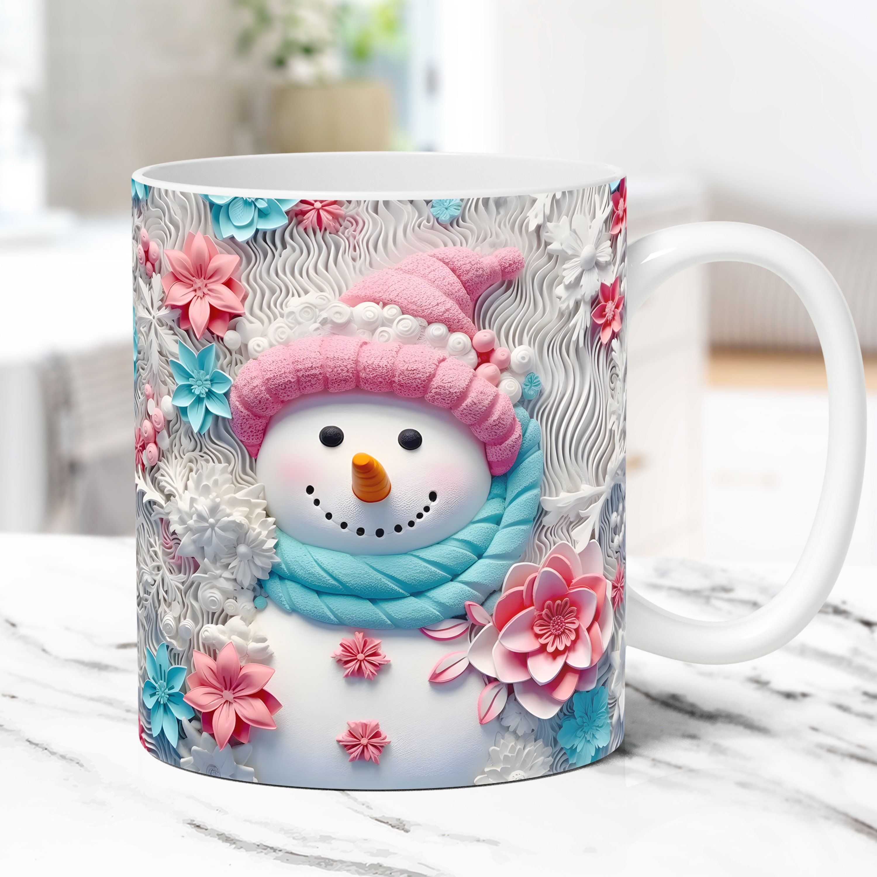 3D Flower Mug Wraps bundle 3D Mug Sublimation designs png