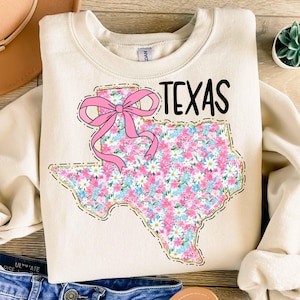Florale Kokette Texas Png, Zustand Png, Texas Pinselstrich Png, Preppy Texas Karte Png, Texas Coquette Bogen Png, 4. Juli Png, Amerika Png