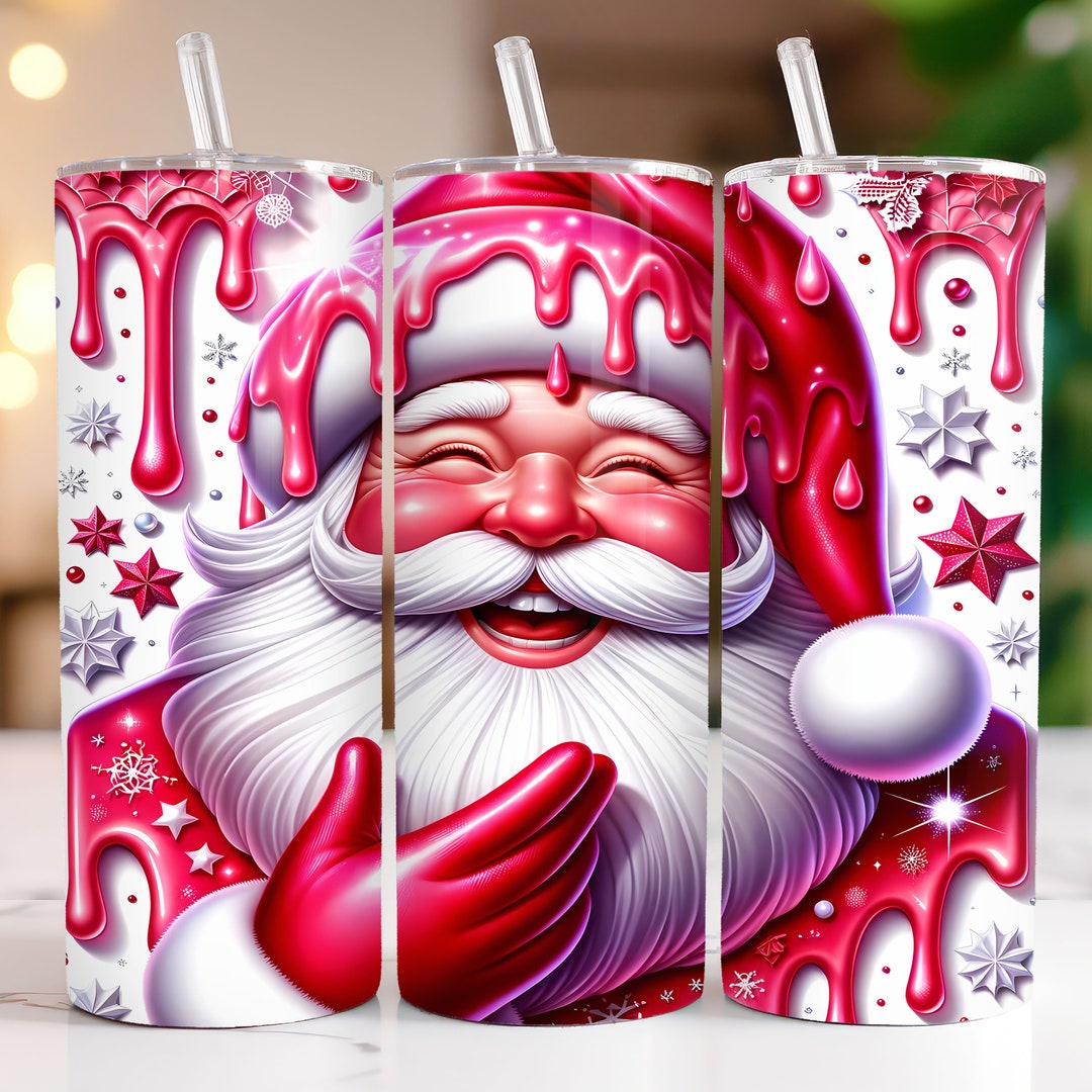 Christmas Tumbler Wrap Santa Claus Tumbler Wrap Sublimation Design PNG ...