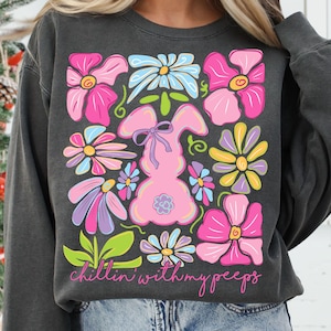 Happy Easter Bunny PNG, Boho Floral Easter Png, Retro Easter Png, Coquette Easter png, Easter Egg PNG, Girly Easter Kids Bow, Spring Floral